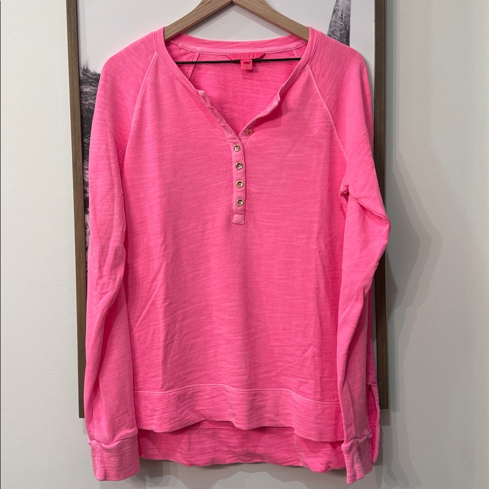 💕 Lilly Pulitzer Roxie Pink Lesson Long Sleeve Sweatshirt 💕 - Picture 10 of 10